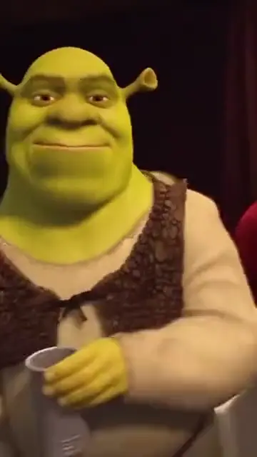 Shrek at the chandelier party