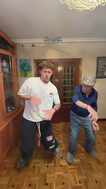 A grandson teaches his grandfather