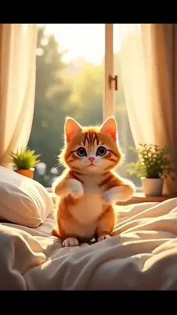 A ginger kitten at the end of the zoom